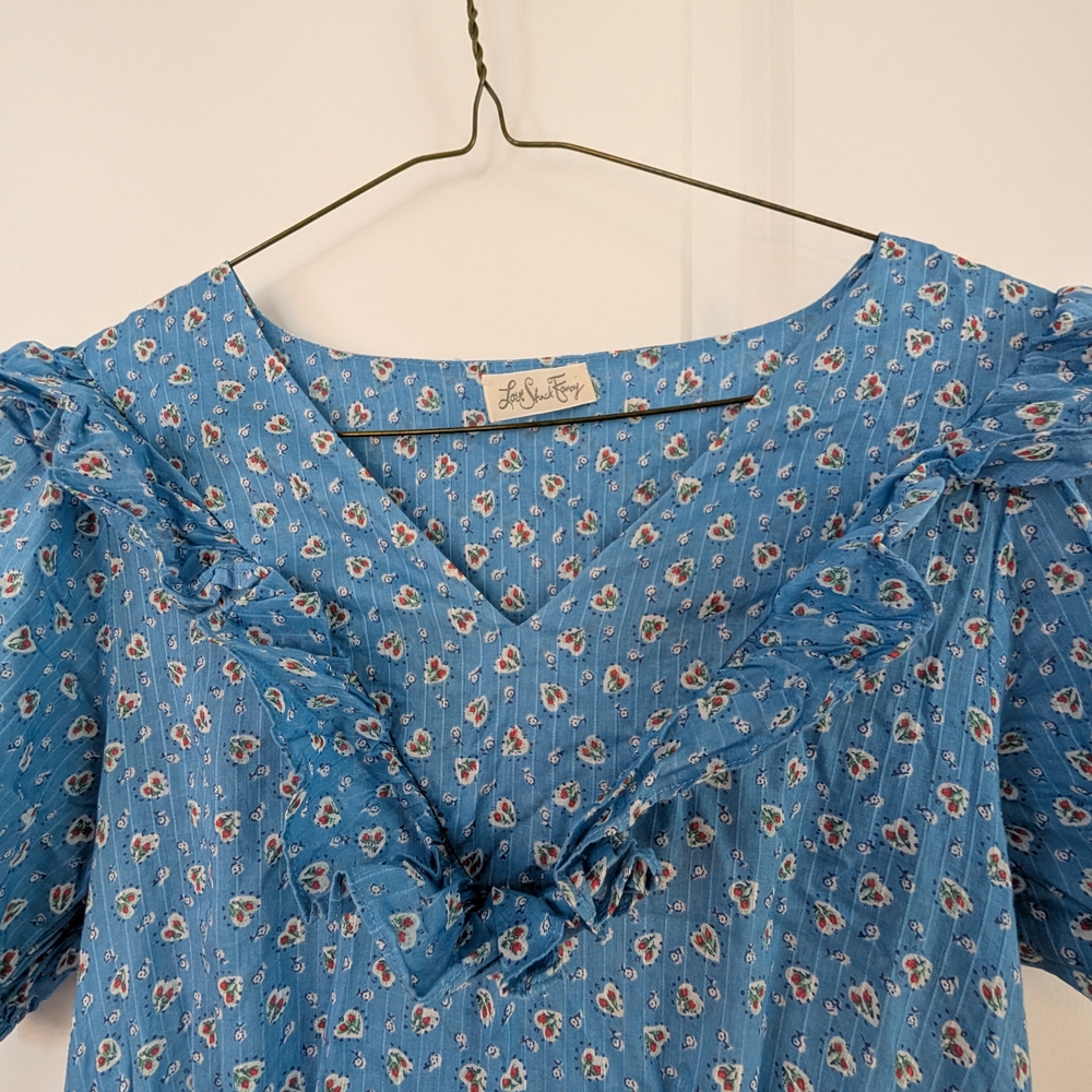 LoveShackFancy Blue Midi Dress - Picture 2 of 3